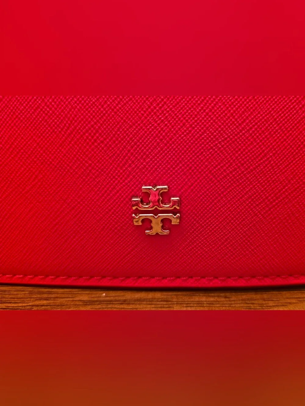 Tory Burch Red Saffiano Crossbody Bag